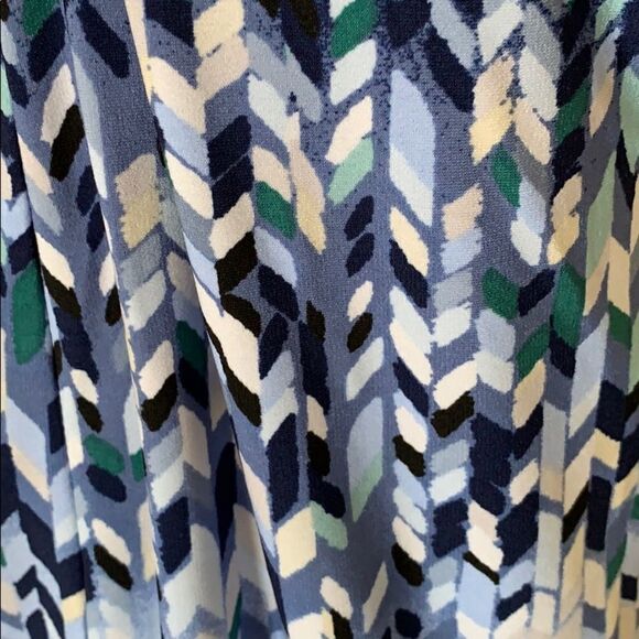 Blue White Geometric Halter Dress - Picture 2 of 7